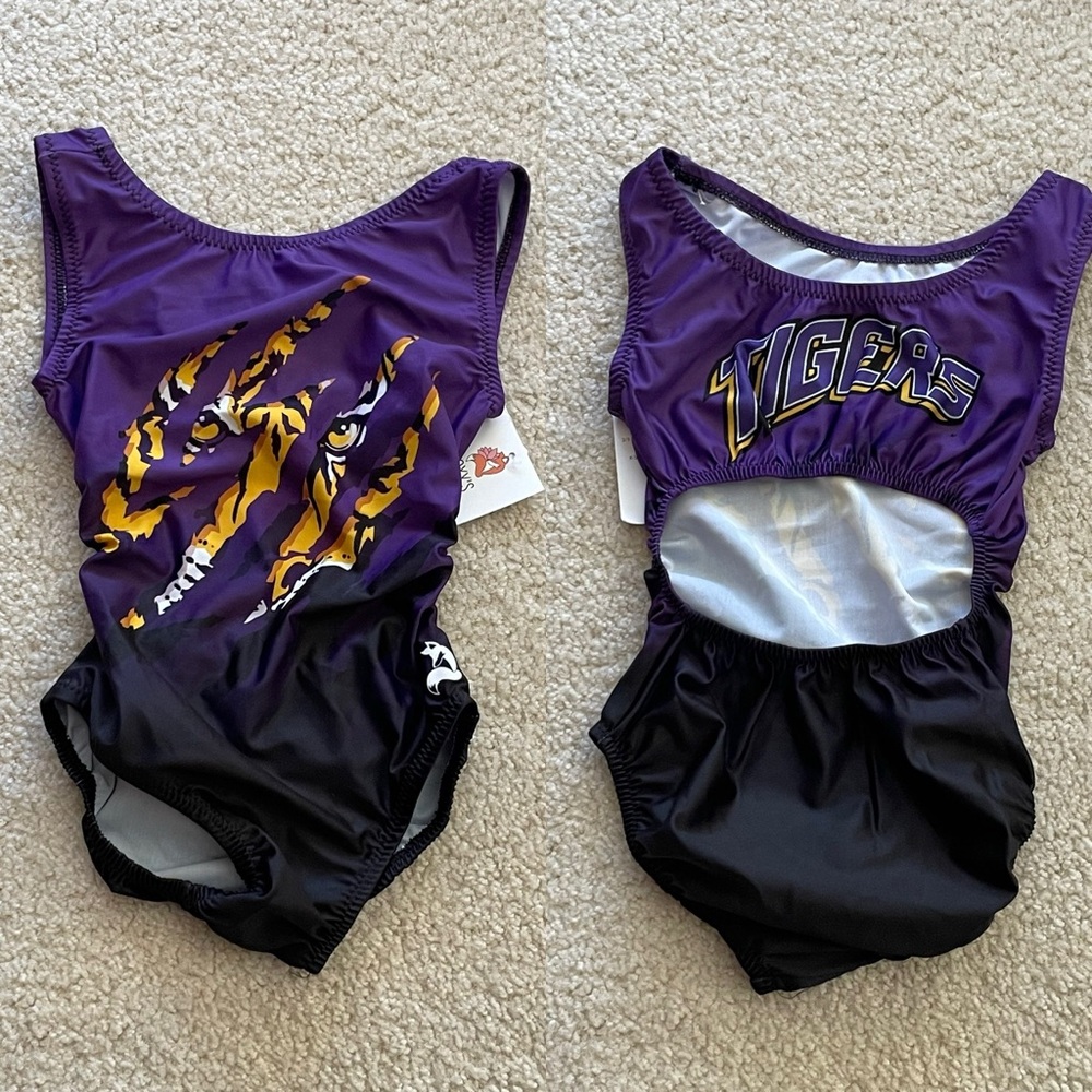 NWT Foxy’s LSU Claw Louisiana State University Gymnastics College Leotard